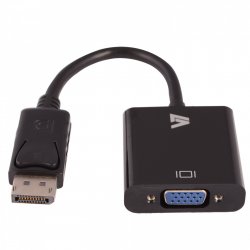 Adaptateur vid&eacuteo DisplayPort m&acircle vers VGA femelle, noir