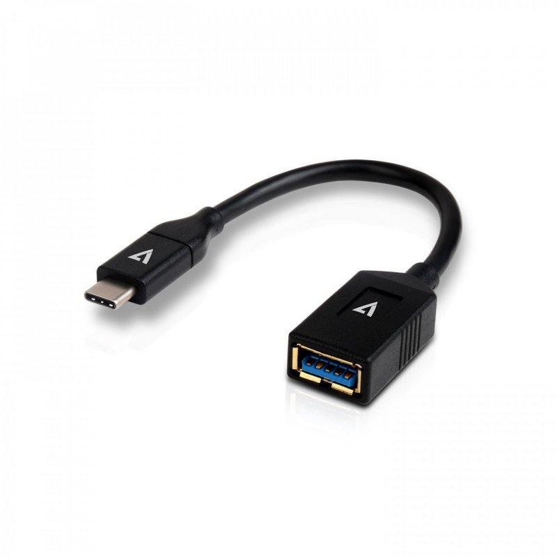 C&acircble USB 3.0 A femelle vers USB-C m&acircle, noir 0.3m 1ft