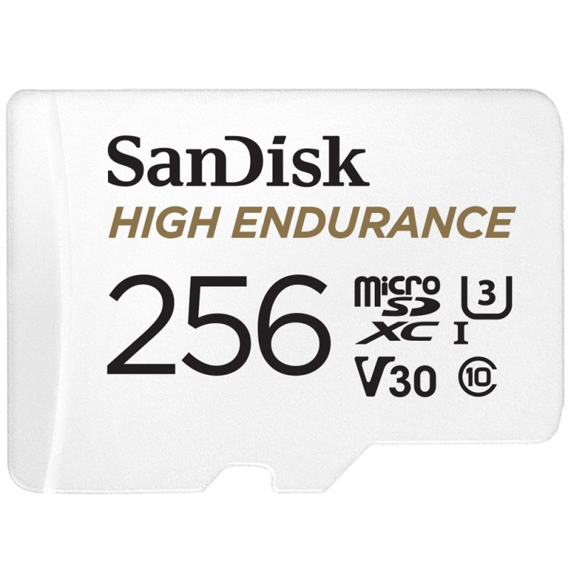 HIGH ENDURANCE MICROSDHC 256GB CARD WITH ADAPTER