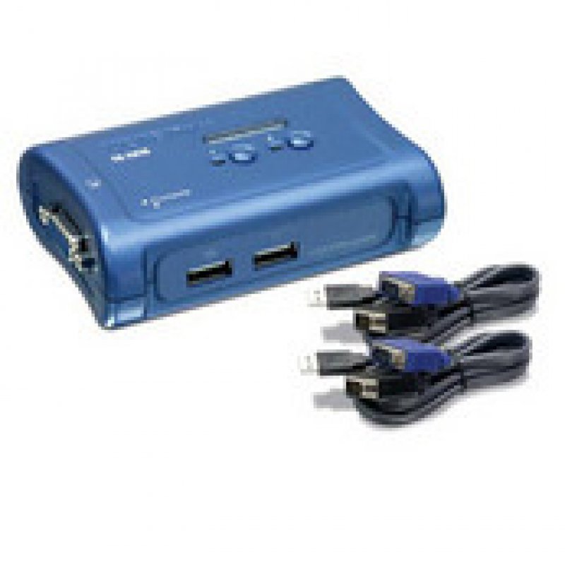 KVM 2 PORTS VGA - USB 2 CABLES INCLUS