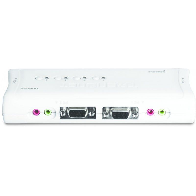 KVM 4 PORTS VGA - USB + AUDIO 4 CABLES INCLUS