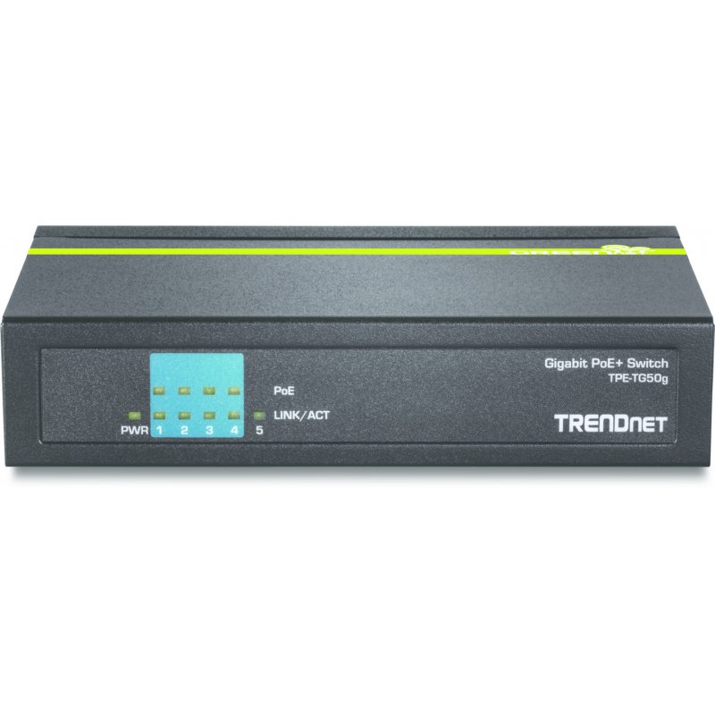 Trendnet TPE-TG50g Non-géré Gigabit Ethernet (10/100/1000) Connexion Ethernet, supportant l'alimentation via ce port (