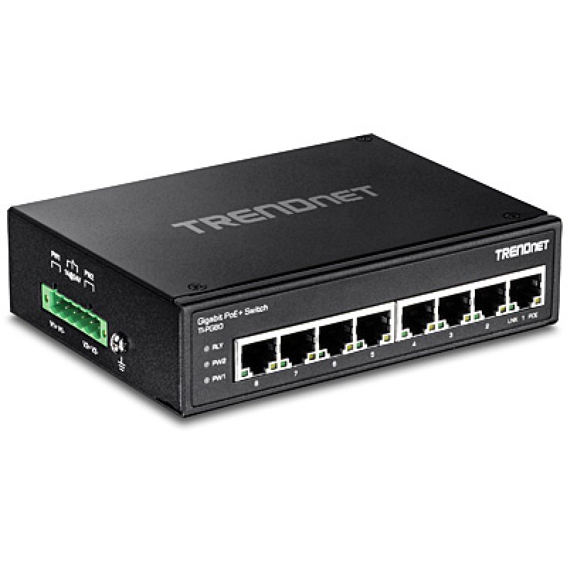8-PORT HARDENED IND. GIGABIT POE+ SWITCH