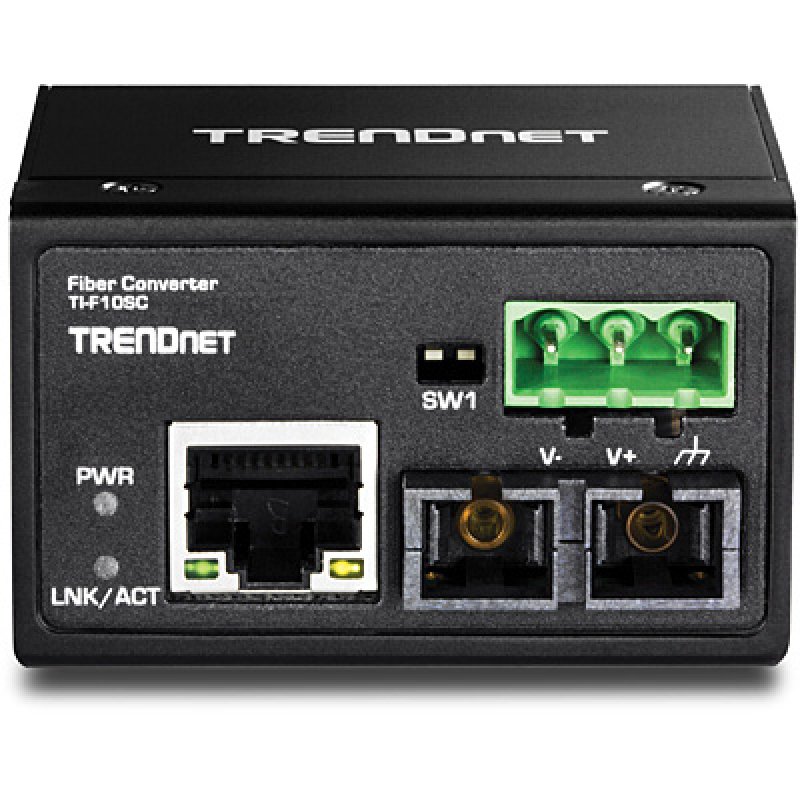 Trendnet TI-F10SC convertisseur de support réseau 200 Mbit/s 1310 nm Multimode Noir