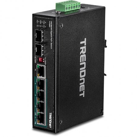 6-PORT HARDENED INDUSTRIAL GIGABIT POE+ SWITCH
