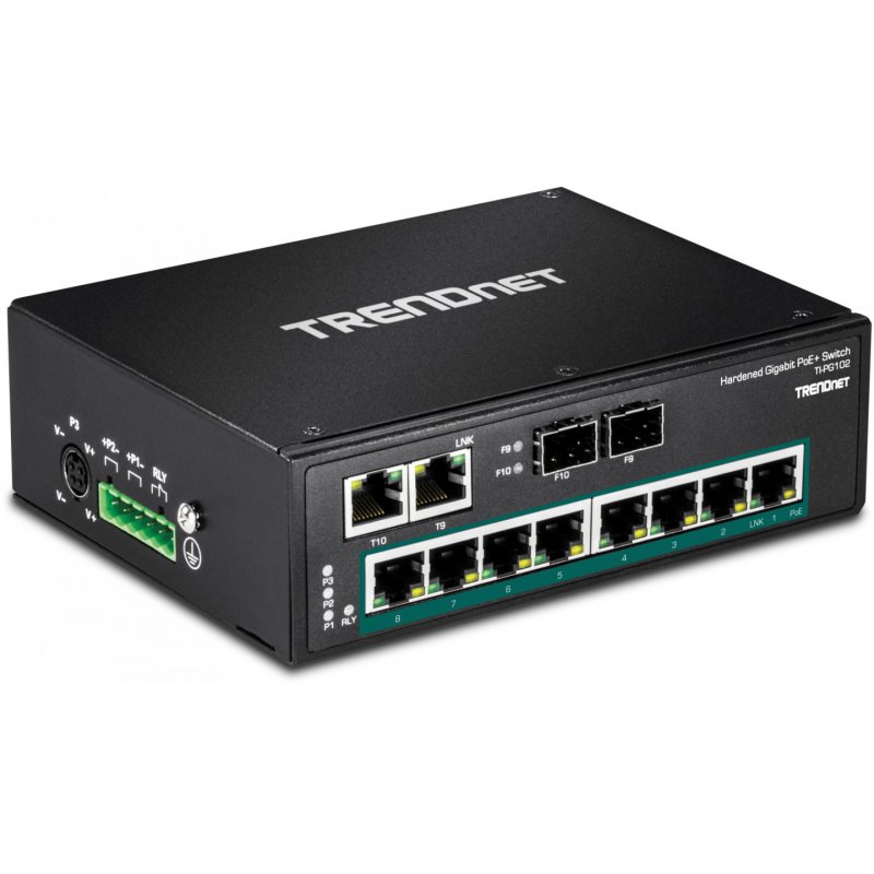 Trendnet TI-PG102 commutateur réseau Non-géré Gigabit Ethernet (10/100/1000) Connexion Ethernet, supportant l'aliment