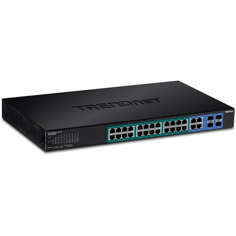 Trendnet TPE-5028WS network switch Managed Gigabit Ethernet (10/100/1000) Power over Ethernet (PoE) 1U Black
