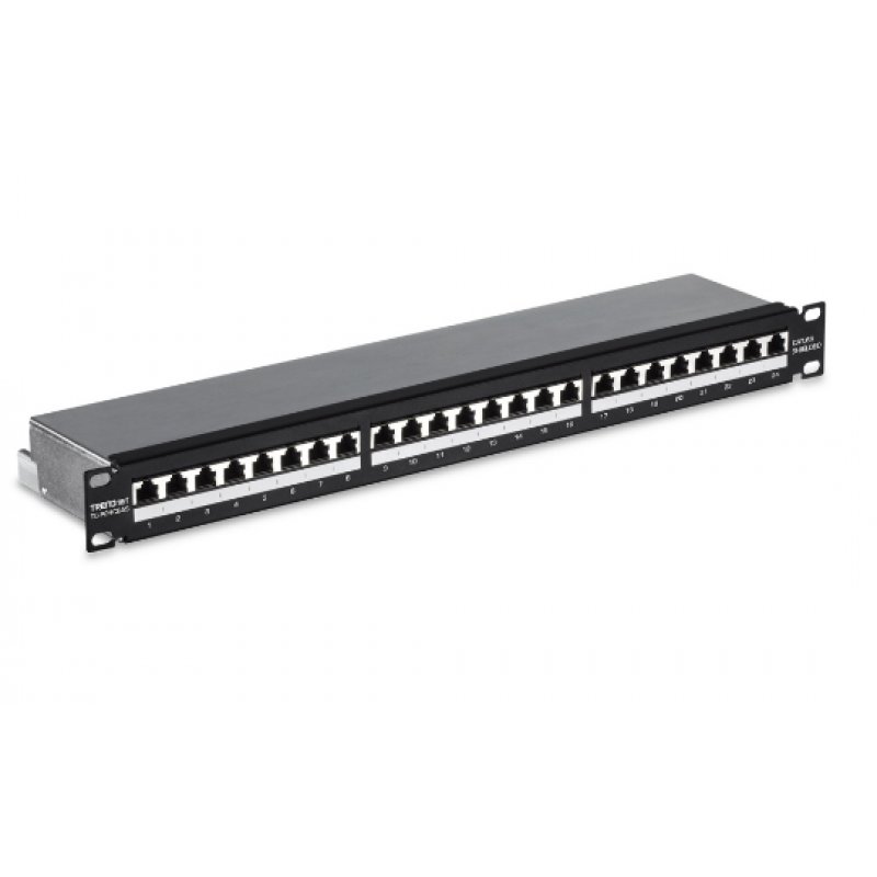 24-PORT CAT6A PATCH PANEL SHIELDED BLINDADO