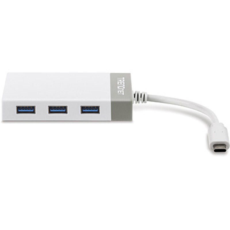 Trendnet TUC-ETGH3 station d'accueil USB 3.2 Gen 1 (3.1 Gen 1) Type-C Gris, Blanc