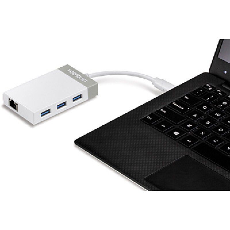 Trendnet TUC-ETGH3 notebook dock/port replicator USB 3.2 Gen 1 (3.1 Gen 1) Type-C Grey, White