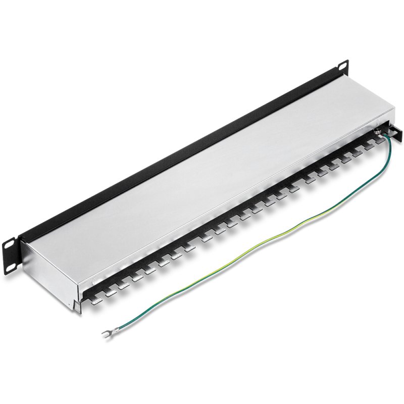 16-PORT CAT6A SHIELDED PATCH PANEL