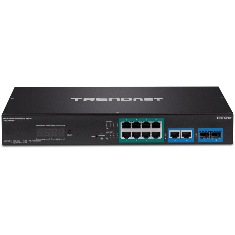 12-PORT GIGABIT POE+ SMART SURVEILLANCE SWITCH