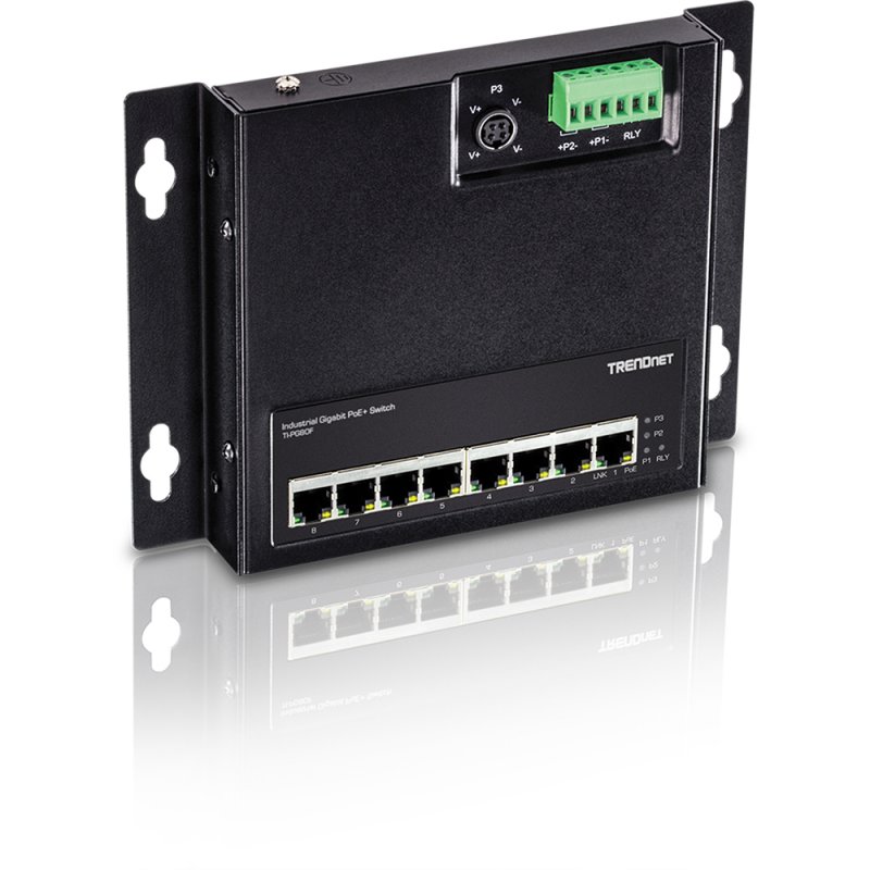 Trendnet TI-PG80F commutateur réseau Non-géré Gigabit Ethernet (10/100/1000) Connexion Ethernet, supportant l'aliment