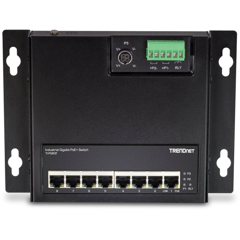 Trendnet TI-PG80F commutateur réseau Non-géré Gigabit Ethernet (10/100/1000) Connexion Ethernet, supportant l'aliment
