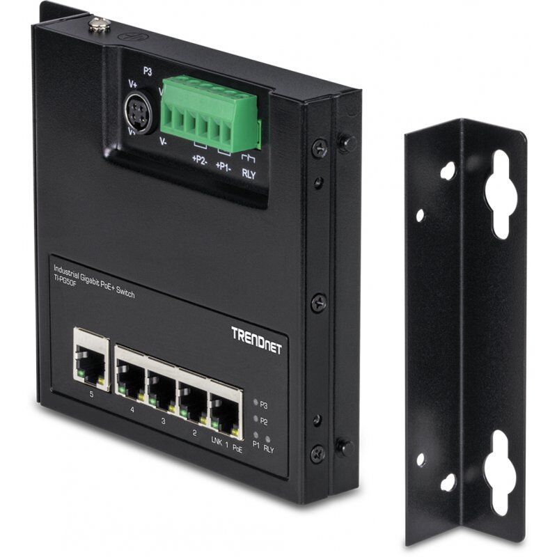 Trendnet TI-PG50F network switch Unmanaged Power over Ethernet (PoE) Black