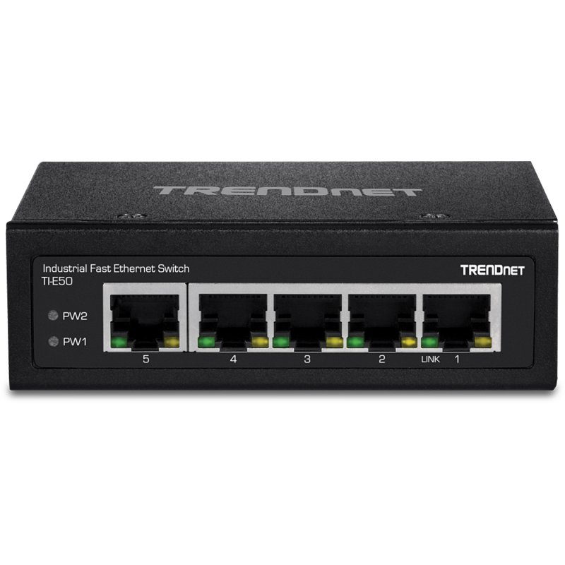 Trendnet TI-E50 commutateur réseau Non-géré Fast Ethernet (10/100) Noir