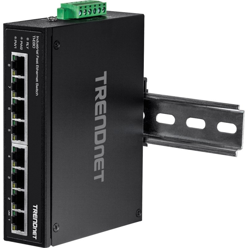 Trendnet TI-E80 commutateur réseau Non-géré Fast Ethernet (10/100) Noir