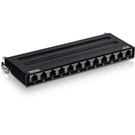 12-PORT CAT6A PATCH PANEL SHIELDED