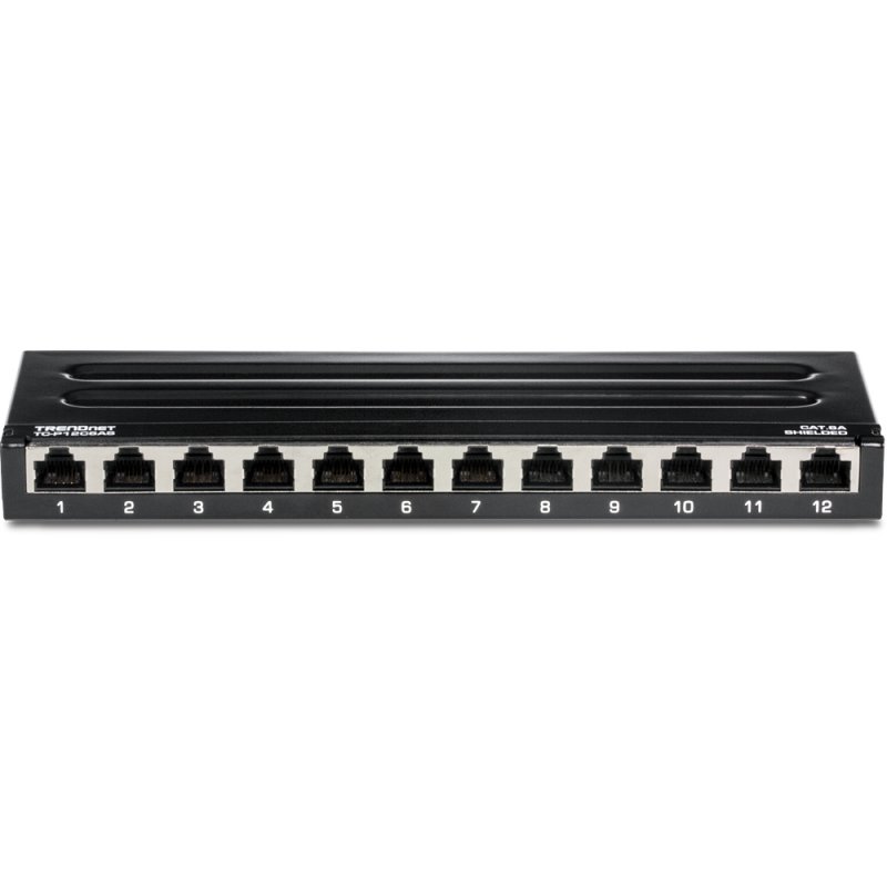 12-PORT CAT6A PATCH PANEL SHIELDED