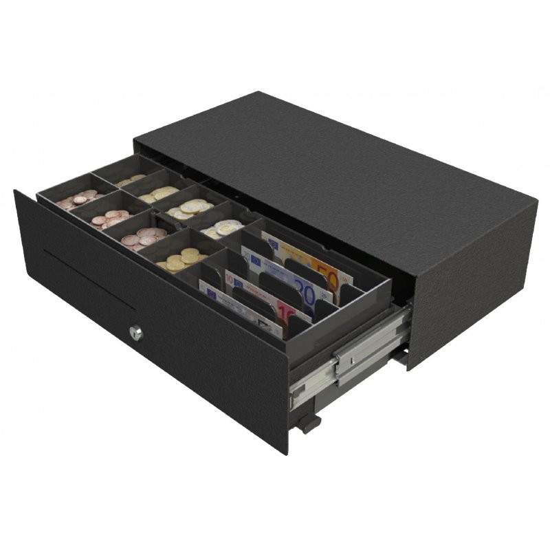 MICRO SLIDEOUT CASH DRAWER RJ11 VERT. NOTES BLCK 24V EURO STERL