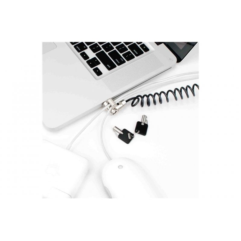 Compulocks Coiled cable lock Black, Stainless steel