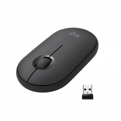 Logitech Pebble M350 - Maus - Bluetooth, 2.4 GHz - Graphite