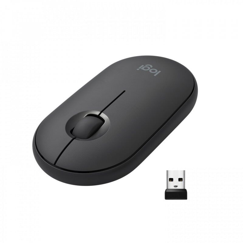 Logitech Pebble M350 - Maus - Bluetooth, 2.4 GHz - Graphite