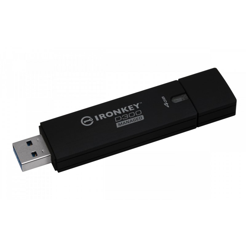 Kingston Technology IronKey D300 lecteur USB flash 4 Go USB Type-A 3.2 Gen 1 (3.1 Gen 1) Noir