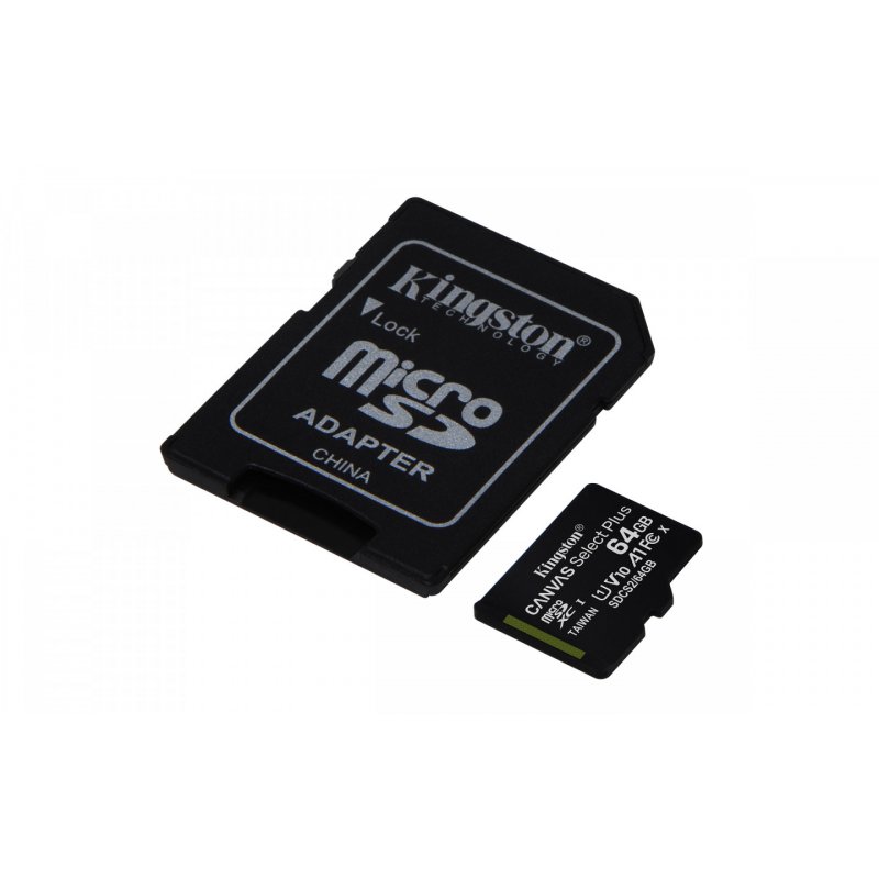 64GB MICROSDXC CANVAS SELECT 2P 2PC 100R A1 C10 CARD+SD ADAPTER