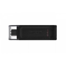 Kingston Technology DataTraveler 70 lecteur USB flash 64 Go USB Type-C 3.2 Gen 1 (3.1 Gen 1) Noir