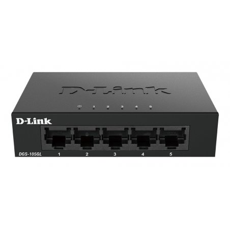 D-Link DGS-105GL/E network switch Unmanaged Gigabit Ethernet (10/100/1000) Black
