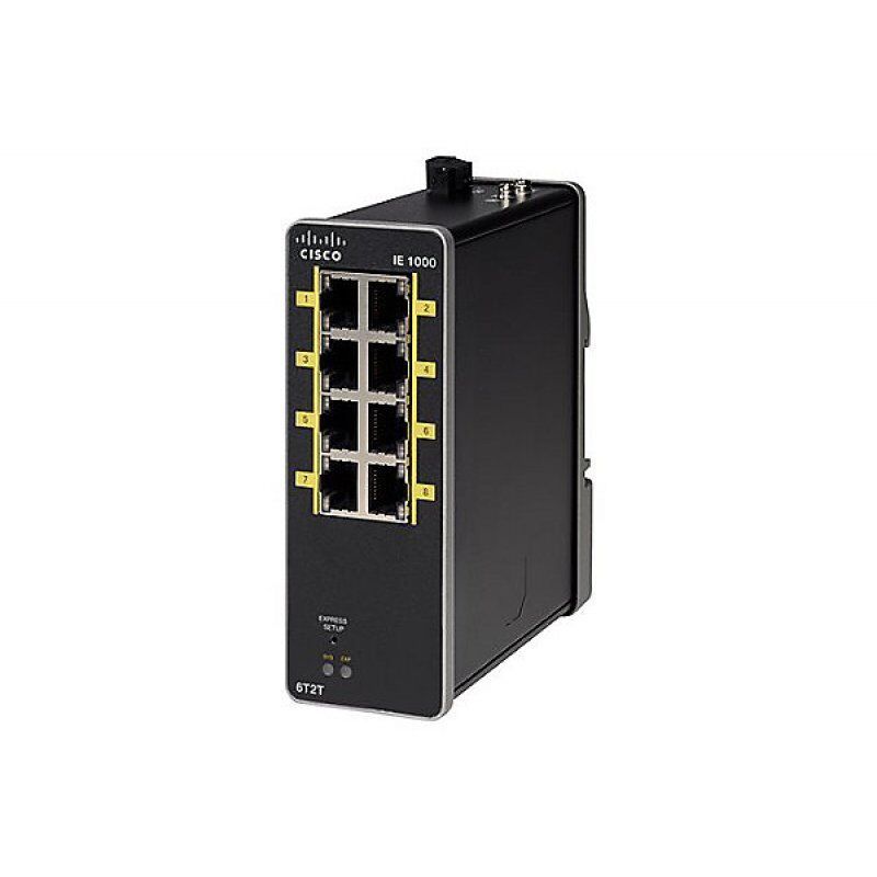 Cisco IE-1000-6T2T-LM commutateur réseau Géré Fast Ethernet (10/100) Noir