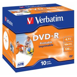 Verbatim 43521 DVD vierge 4,7 Go DVD-R 10 pièce(s)