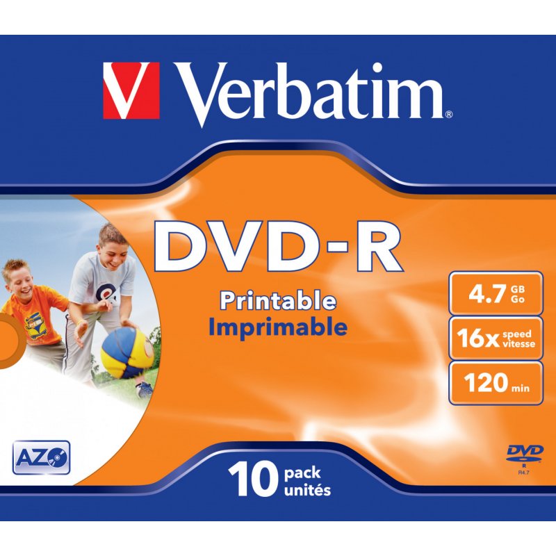 DVD-R/4.7GB 16x AdvAZO JC 10pk print