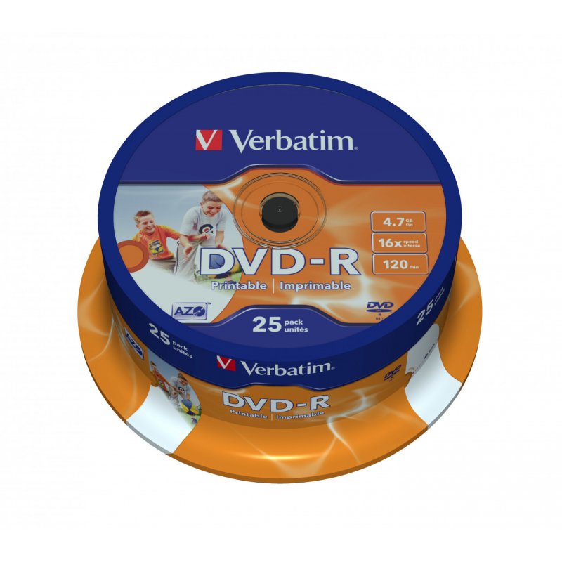 Verbatim 43538 DVD vierge 4,7 Go DVD-R 25 pièce(s)