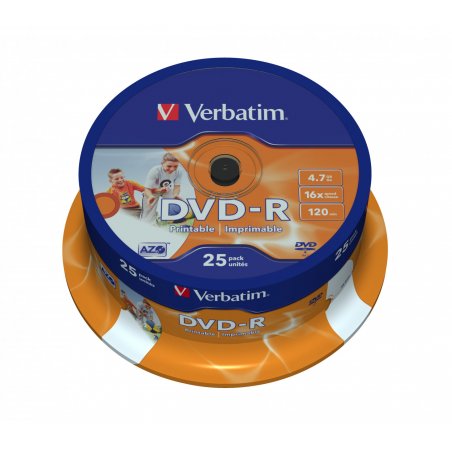 DVD-R/4.7GB 16x AdvAZO Spdl 25pk WidePrt