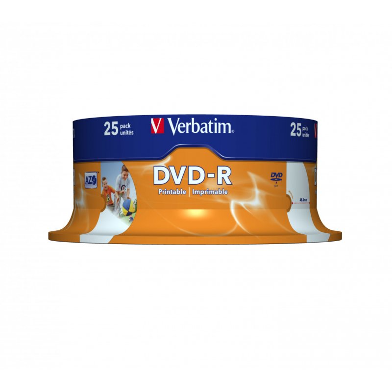 DVD-R/4.7GB 16x AdvAZO Spdl 25pk WidePrt