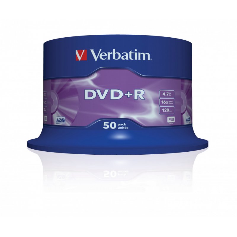 DVD+R Verbatim compatible 4,7 Go (Spindle de 50)