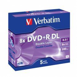 DVD+R/8.5GB 8x AdvAZO Double Layer 5pk
