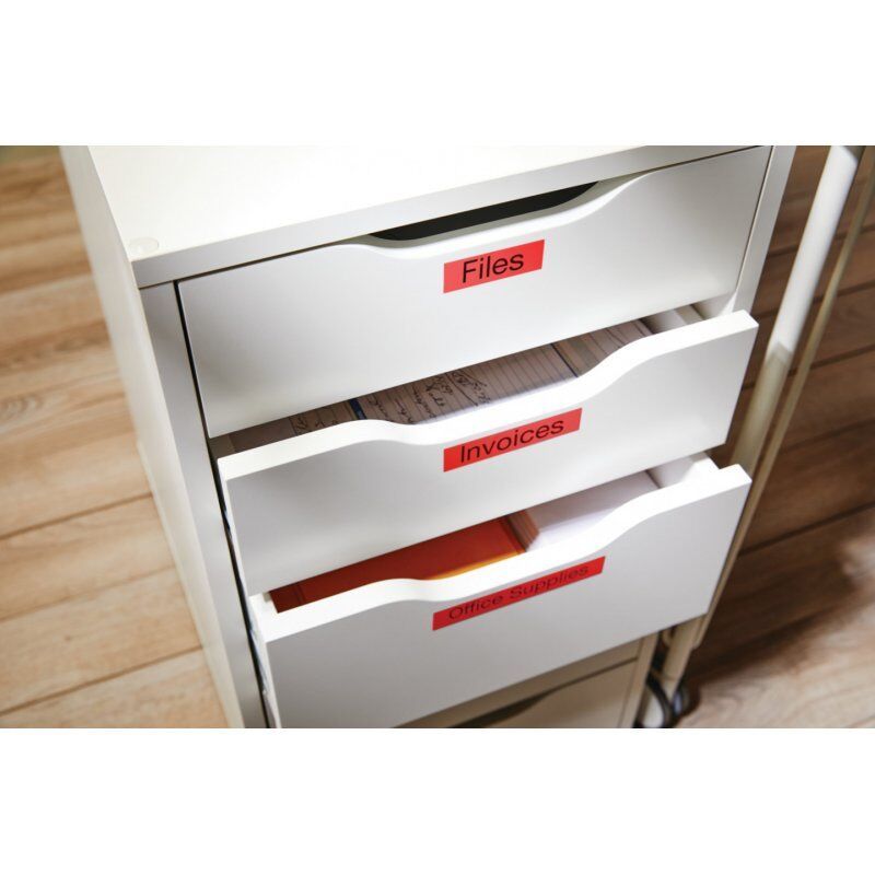 DYMO D1 Standard - Black on Red - 12mm