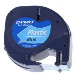 DYMO LetraTAG Ruban d'Étiquettes Noir/Bleu