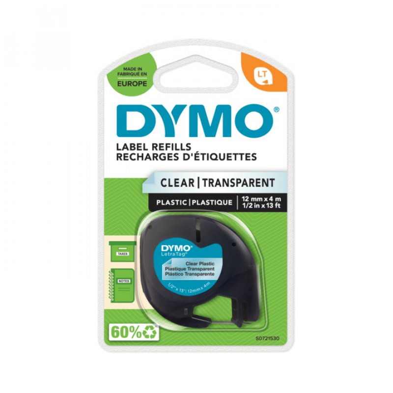 DYMO Étiquettes en plastique  LetraTag - 12 mm