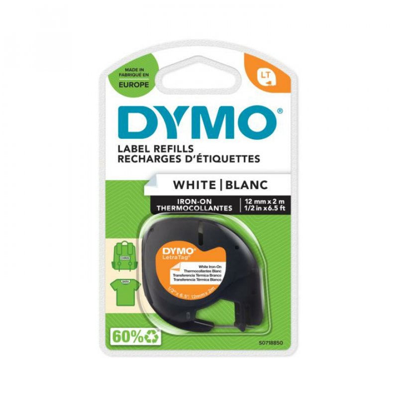 DYMO LetraTAG Transfert textile Noir/Blanc