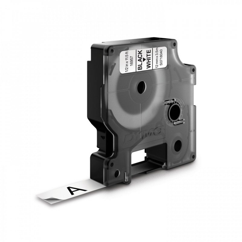 DYMO D1 - Durable Étiquettes - Noir sur blanc - 12mm x 5.5m