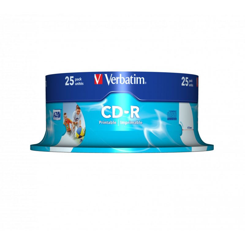 Verbatim CD-R AZO Wide Inkjet Printable 700 Mo 25 pièce(s)
