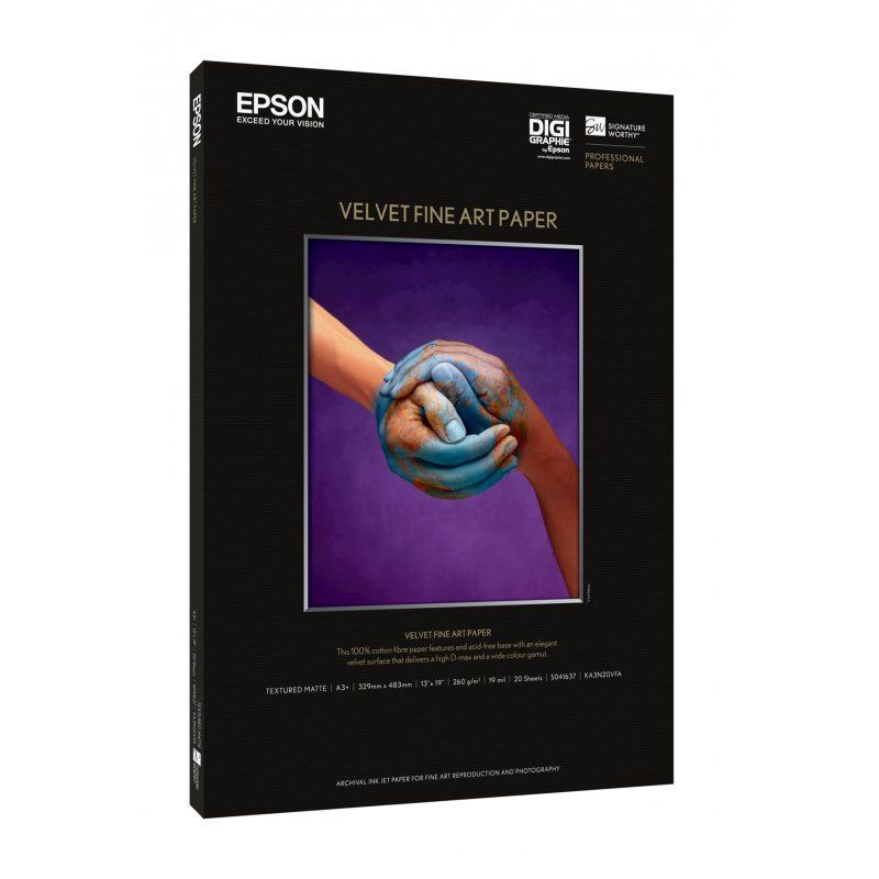 Epson Velvet Fine Art Paper, DIN A2, 260g/m², 25 Sheets