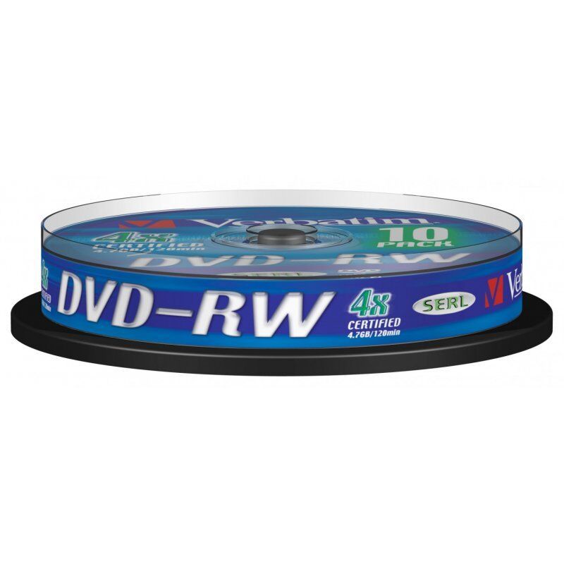 DVD-RW 4.7 Go certifié 4x (pack de 10, spindle)