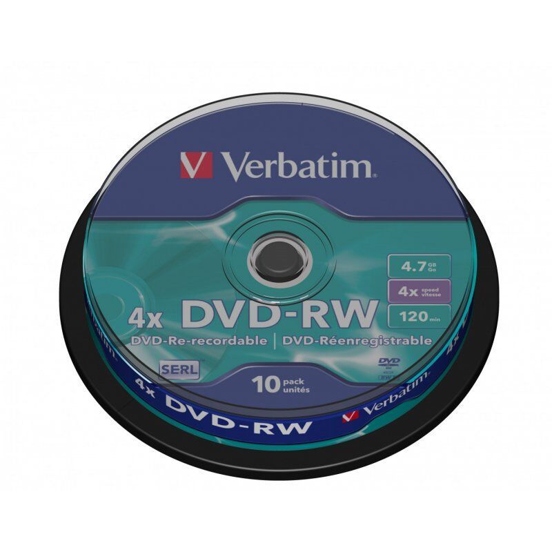 DVD-RW/4.7GB 4xspd Serl Spindle 10