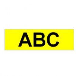 Brother Gloss Laminated Labelling Tape - 6mm, Black/Yellow label-making tape TX