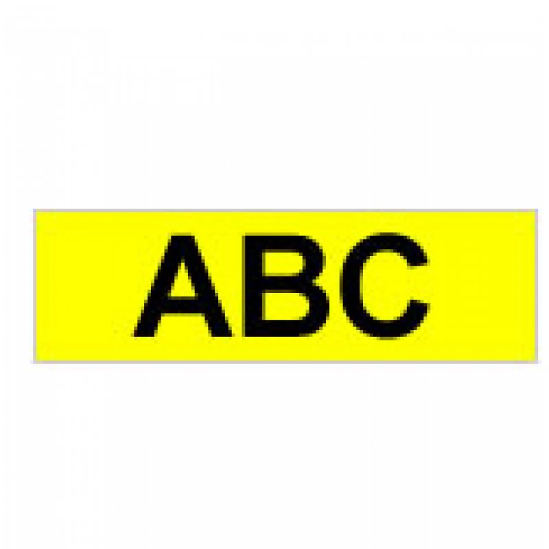 Brother Gloss Laminated Labelling Tape - 6mm, Black/Yellow ruban d'étiquette TX